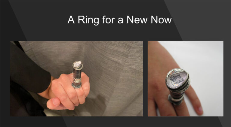 Images of A Ring for a New Now, Amy Schmidt's creation displayed at the Brigham City Museum of Art & History.